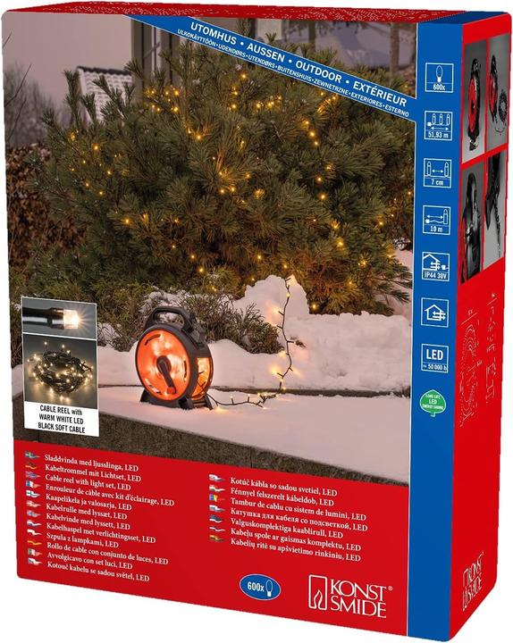 Produktbild Konstsmide LED-Lichterkette mit Kabelaufroller (41.93 m)