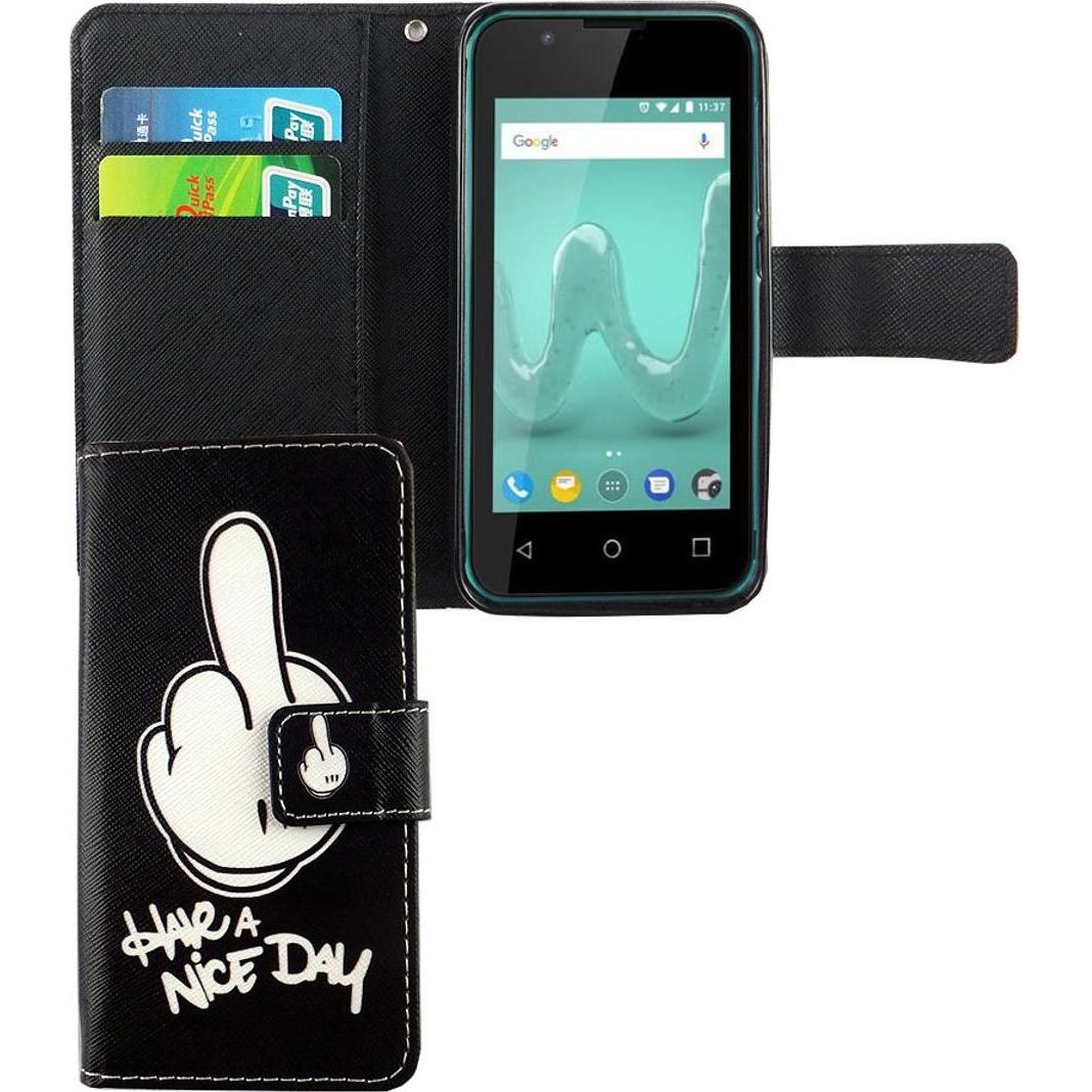 König Design Hülle Handy Schutz für Wiko Sunny 2 Case Cover Tasche Wallet Etui Handyhülle Neu (Wiko Sunny 2), Smartphone...