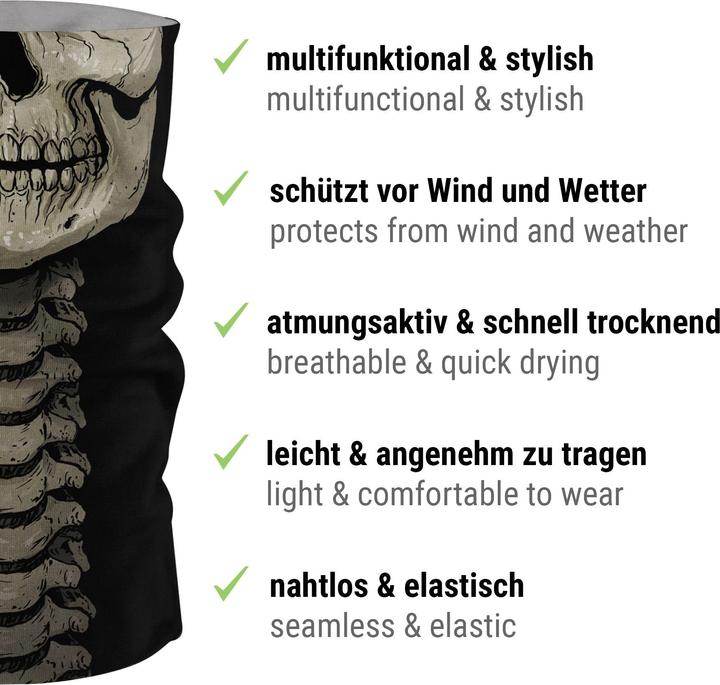 Produktbild Maskworld Schlauchschal Skelett