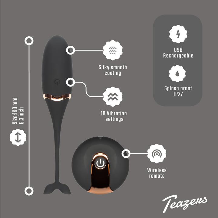 Actual product image Teazers Luxurious vibrating egg with remote control