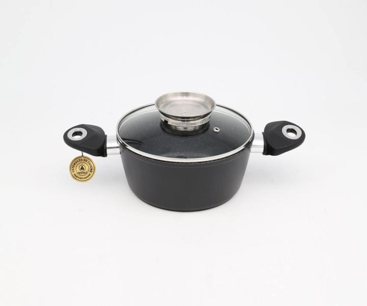 Actual product image Laguiole 8piece nonstick coating Black Ston induction (Frying pan, Pot, Aluminium)