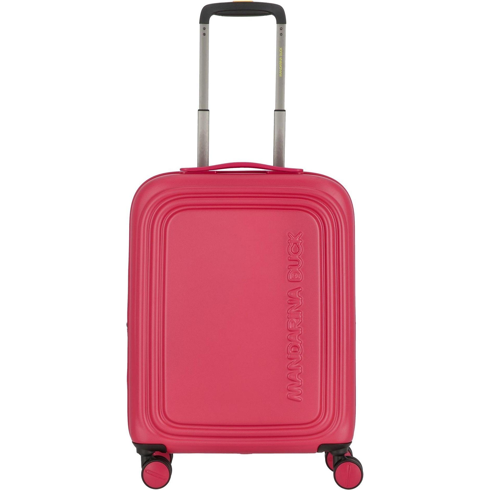 Mandarina Duck, Koffer, Logoduck + 4 Rollen Kabinentrolley 55 cm, Rot, (40 l, Handgepäck (bis 50l))