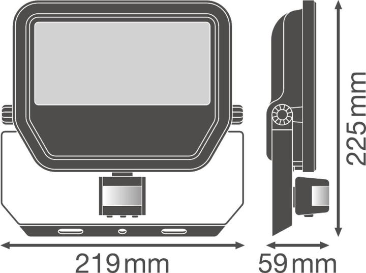 Actual product image Ledvance LED Floodlight FL PFM 50 W 4000 K SYM 100 S BK Neutral White (6000 lm, IP65)