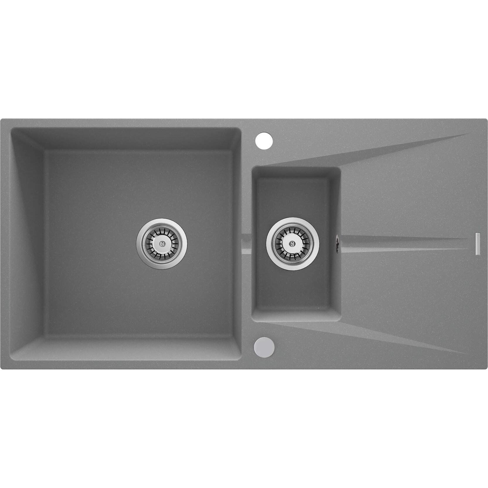 Deante , Spülbecken, 1 5-Becken-Spüle Aus Granit Mit Abtropffläche