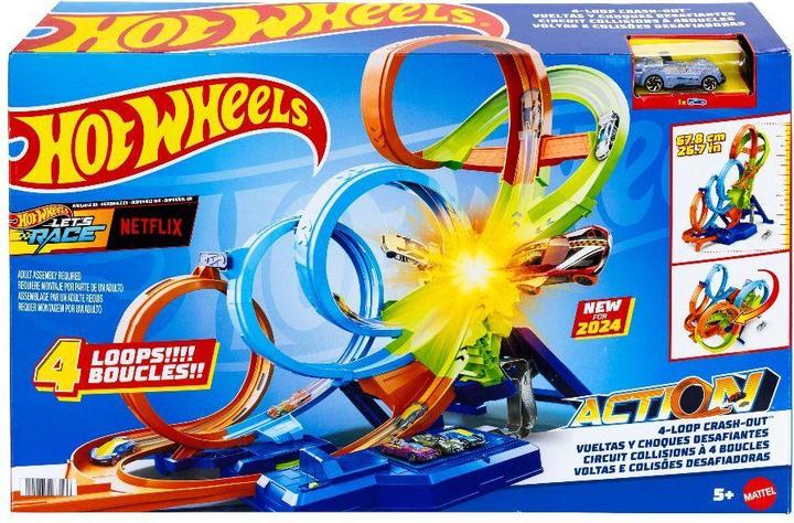 Actual product image Hot Wheels Action 4 Loopings Crash Danger
