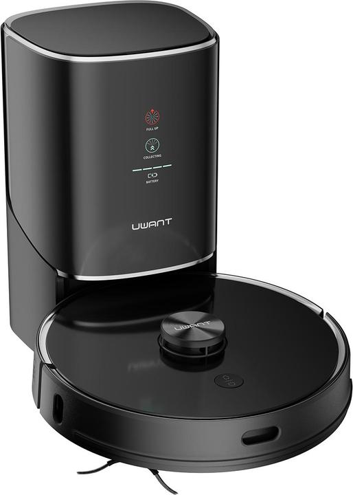 Actual product image Uwant U100 Robot Vacuum Cleaner with Mop Function + Charging/Cleaning Station - Black (Vacuum mopping robot)