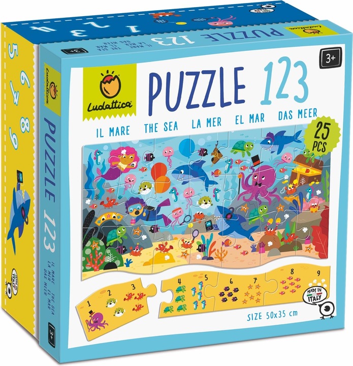 Produktbild Ludattica 123 Puzzeln und Lernen - Meer (25 Teile)