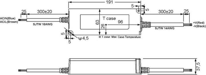 Actual product image MeanWell LED Driver Power Supply 12V 10A 120W