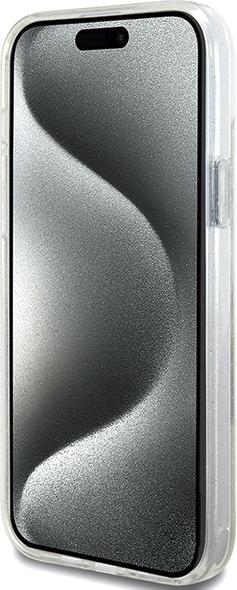 Produktbild Guess GUHMP15MHRSGSD iPhone 15 Plus 6.7" przezroczysty/transparent hardcase Ring Stand Script Glitte (Apple iPhone 15 Plus)
