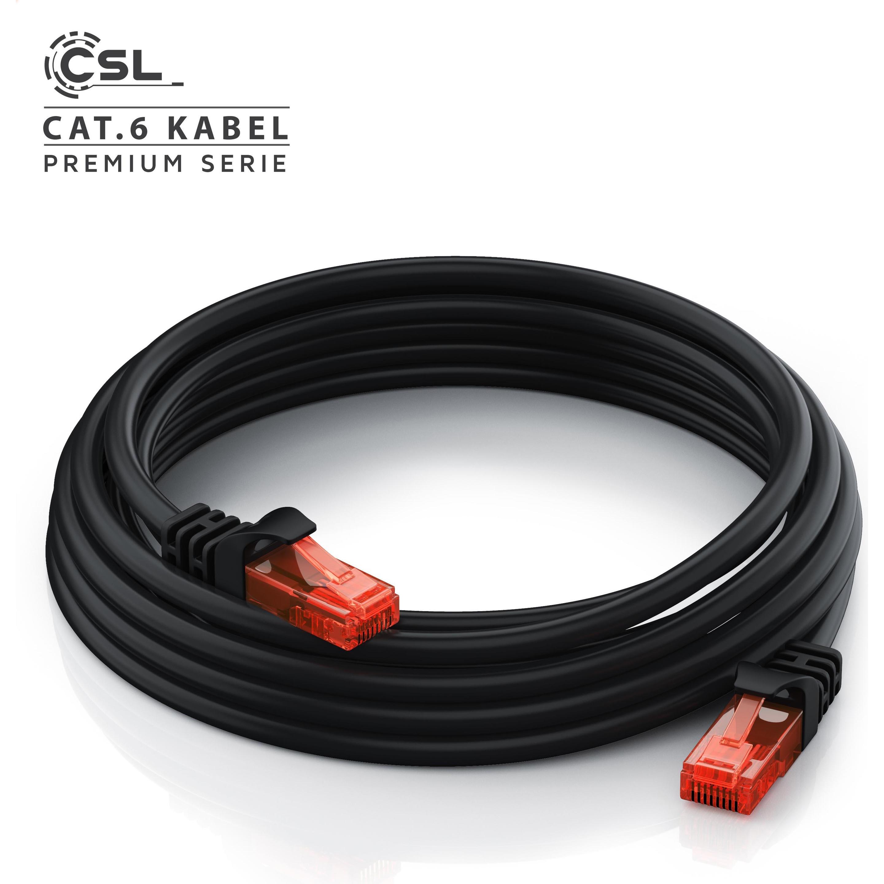 CSL CAT.6 Netzwerkkabel - Ethernet Gigabit Lan Kabel RJ45 - Patchkabel - komp. CAT.5 CAT.6 CAT.7 CAT.8 (UTP, CAT6, 0.50 ...