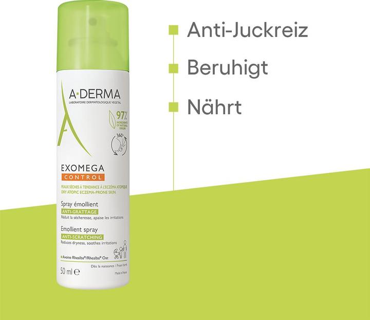 Produktbild A-Derma Exomega Control Emollient Soothing Spray For Dry And Atopic Skin 50Ml (Körperlotion, 50 ml)