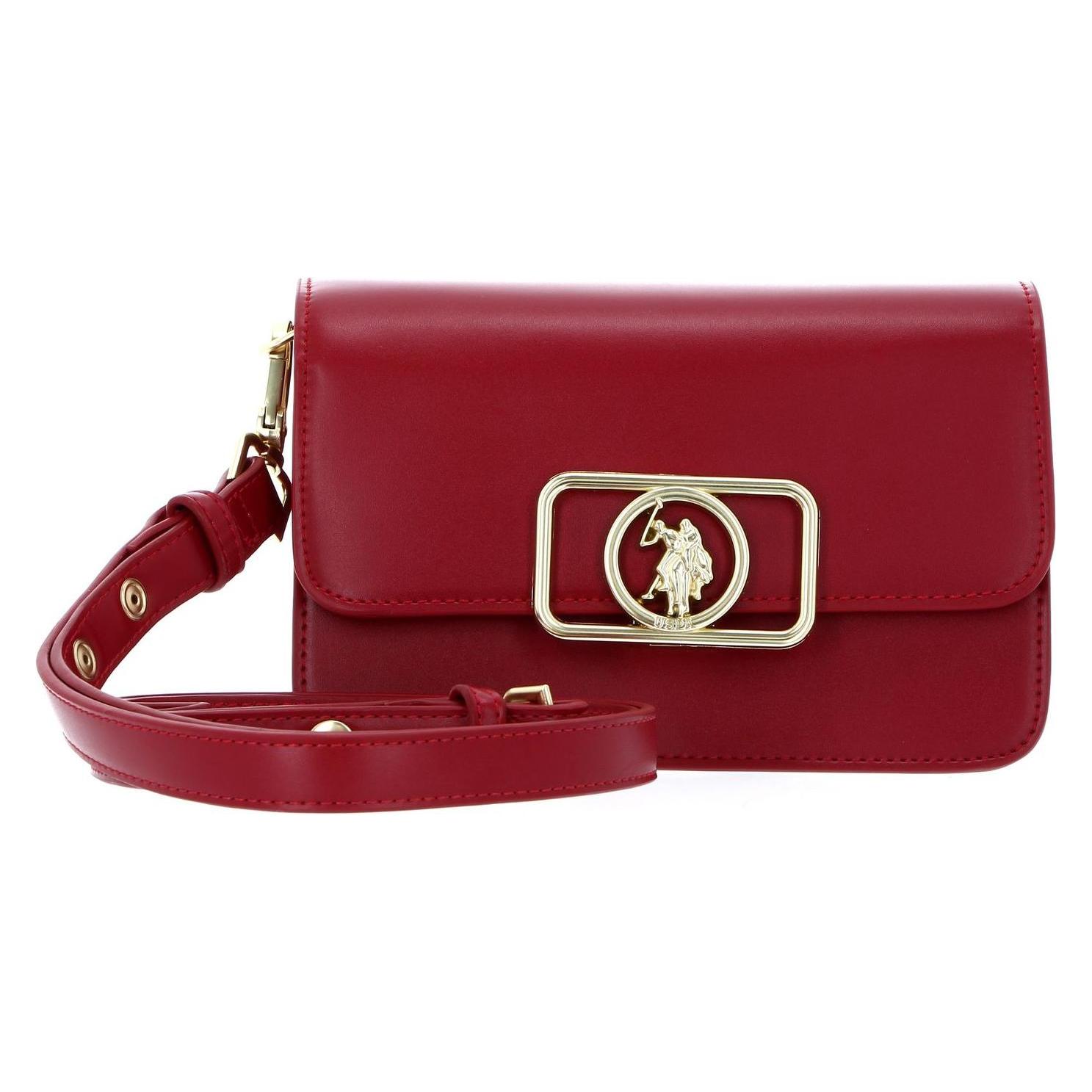 U.S. Polo, Damen, Handtasche, Berkeley Horizontal Flap Bag, Gold, Rot