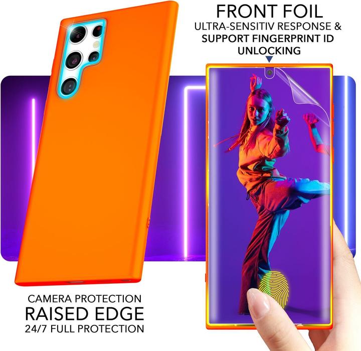 Produktbild Nalia Neon Silikon Hülle mit 2x Displayschutz (Samsung Galaxy S23 Ultra)