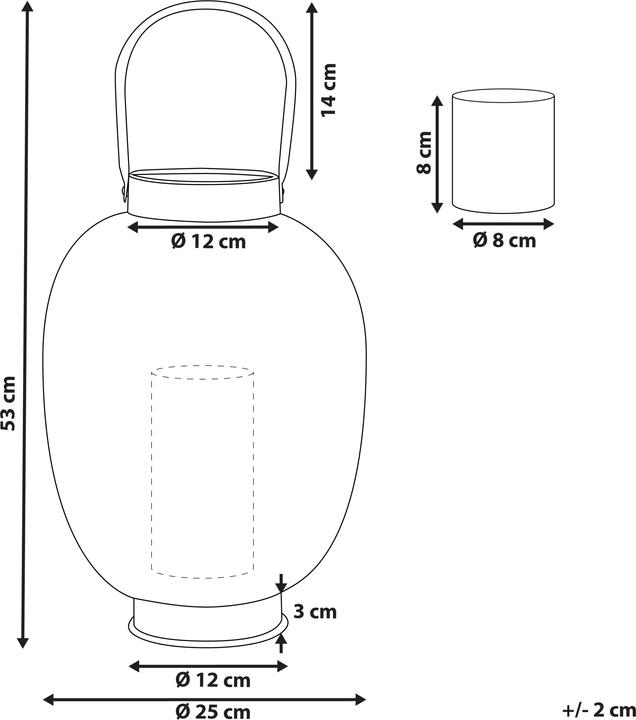 Produktbild Beliani Laterne Metall gold orientalisches Design 40 cm LANTAU