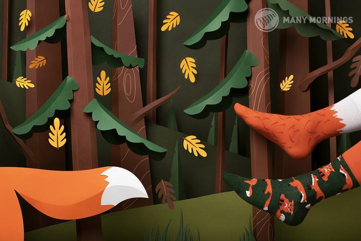 Actual product image Many Mornings The Red Fox (Single pack, 39 - 42)
