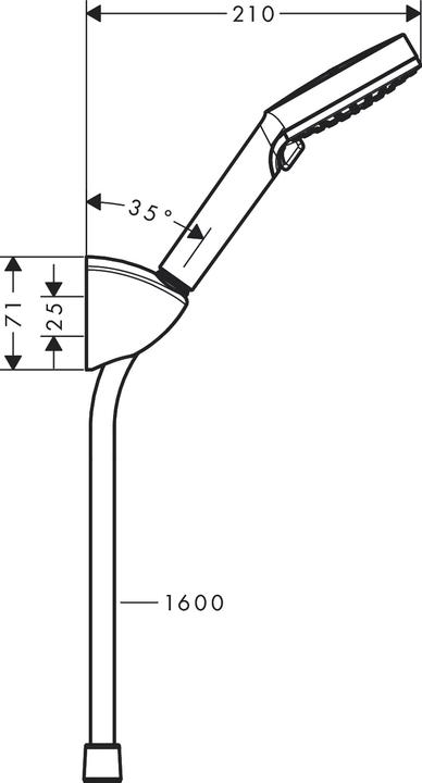 Actual product image hansgrohe Vernis Blend shower head bracket set Vario with shower hose 160 cm (2 Beam types, 15.20 l/min)