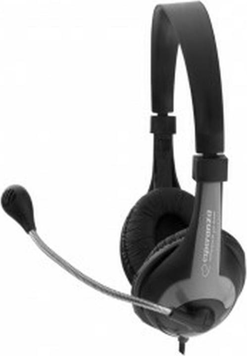 Produktbild Esperanza EH158K Kopfhörer & Headset Kopfband Schwarz Grau (Kabelgebunden)