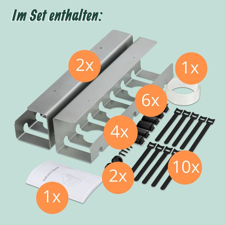 Produktbild Relaxdays Kabelkanal für Schreibtisch 2er Set (Kabelkanal, 10 cm)