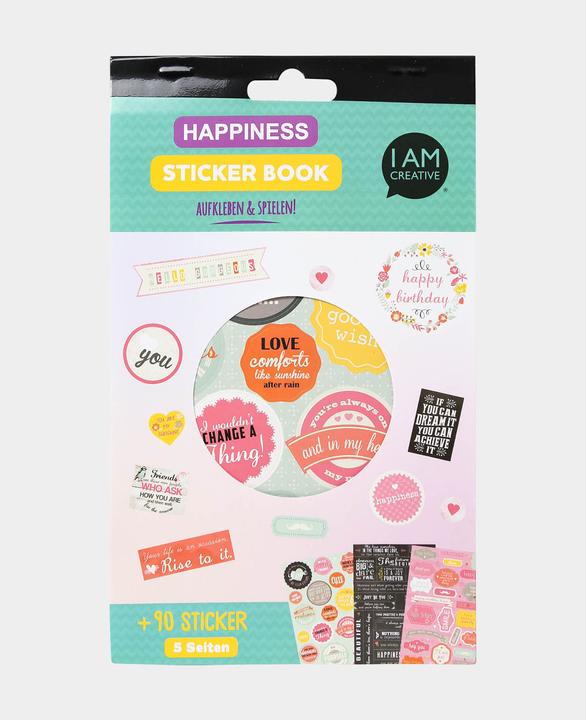 Produktbild I Am Creative Stickerbook Happiness (5 Sticker)