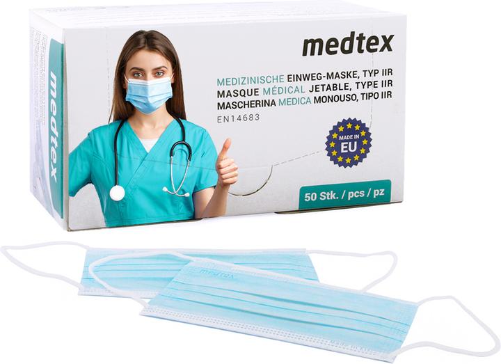 Produktbild Medtex Medizinische Einwegmasken (Schutzklasse I, 50 x)
