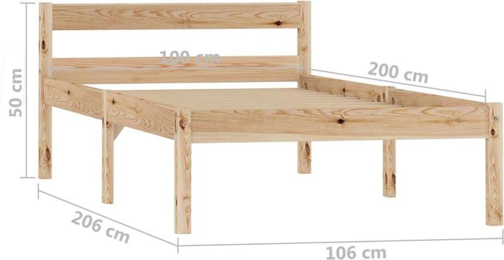Produktbild vidaXL Bettgestell (100 x 200 cm)