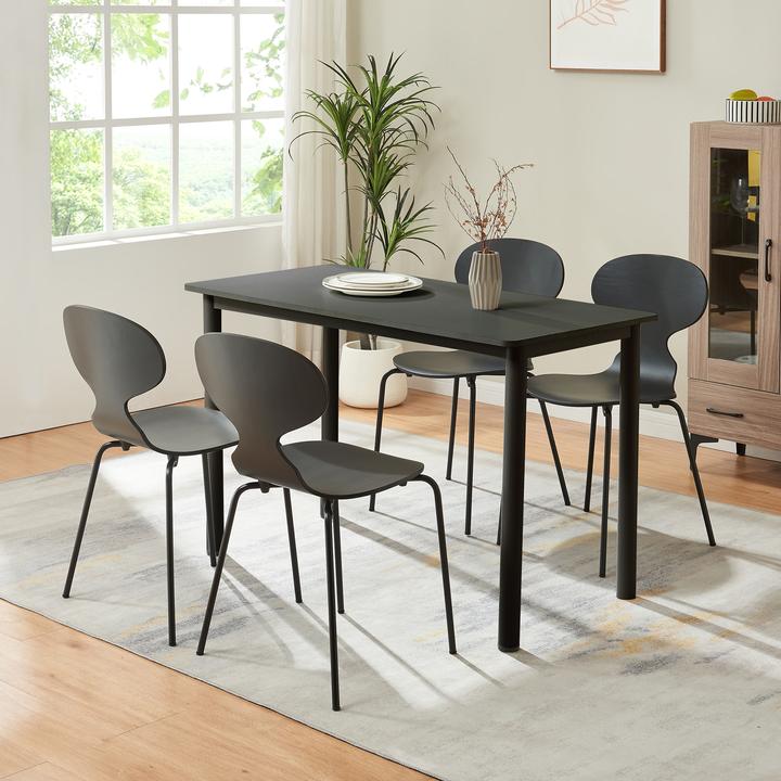 Produktbild En.Casa Esszimmerstuhl Kil 4er Set Schwarz