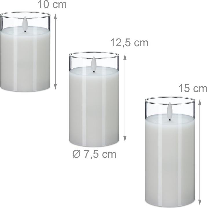 Produktbild Relaxdays 3x LED-Kerzen (3 x)