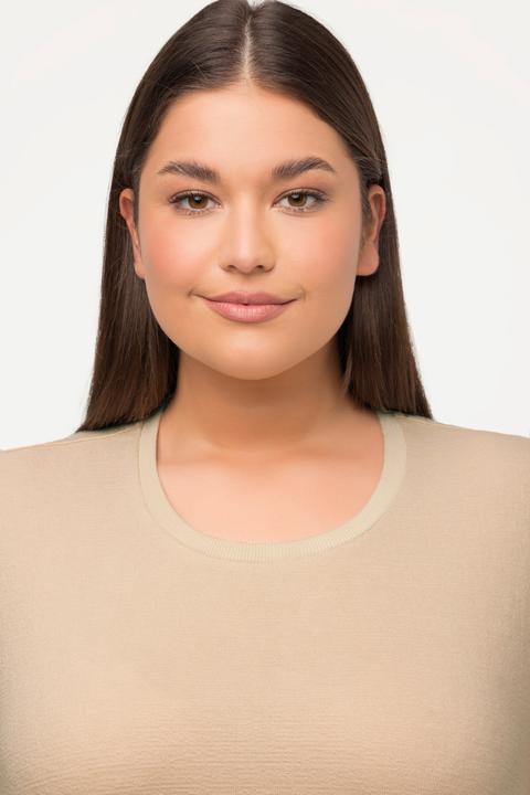 Immagine prodotto Ulla Popken T-shirt di cotone biologico con scollo a girocollo e mezze maniche (46, 48)