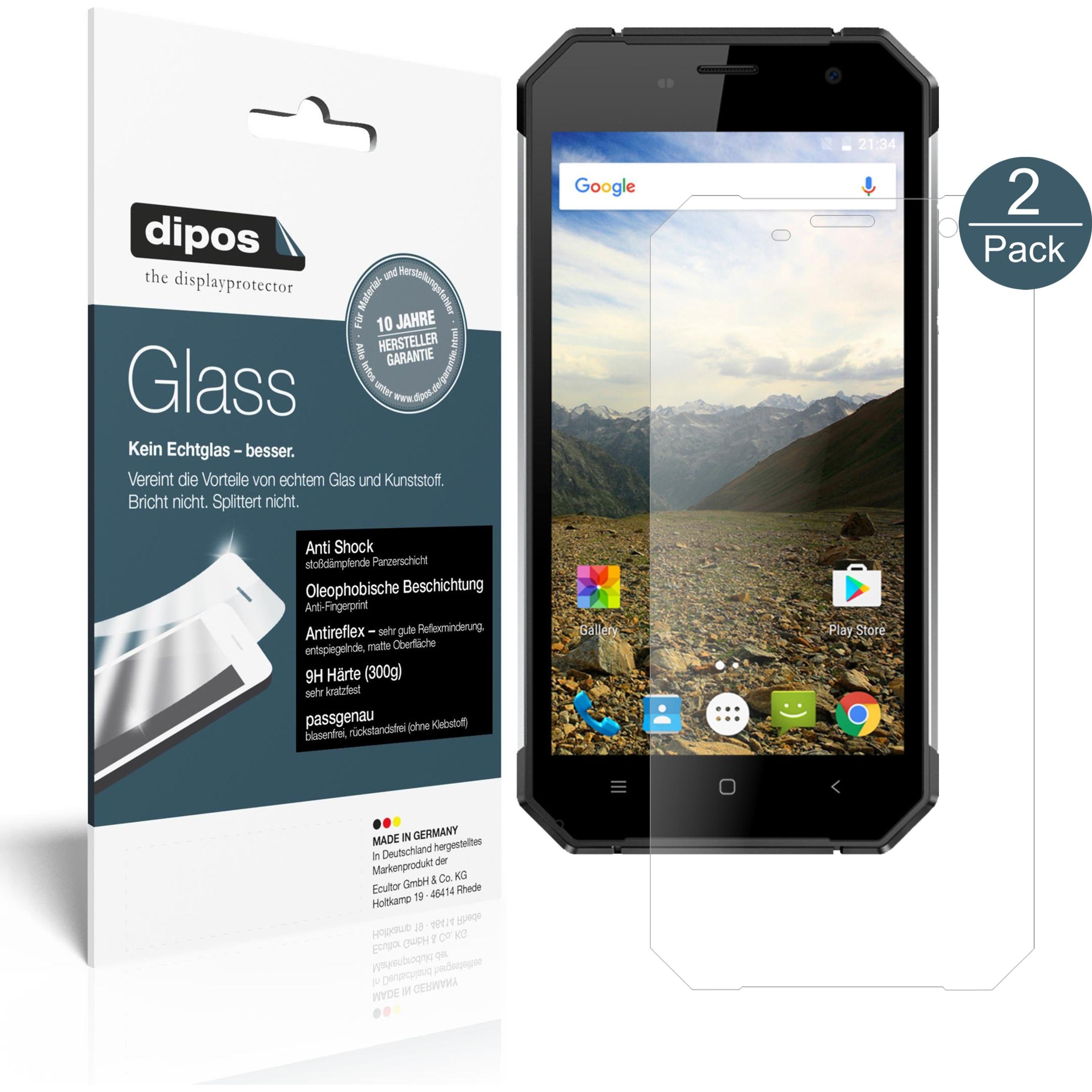 Dipos Displayschutz Anti-Shock (2 Stück, Nomu S30), Smartphone Schutzfolie, Transparent