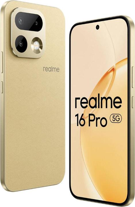 Produktbild realme 16 PRO 8+256GB DS 5G MASTER GOLD OEM (256 GB, Master Gold, 6.80", Dual SIM, 5G)