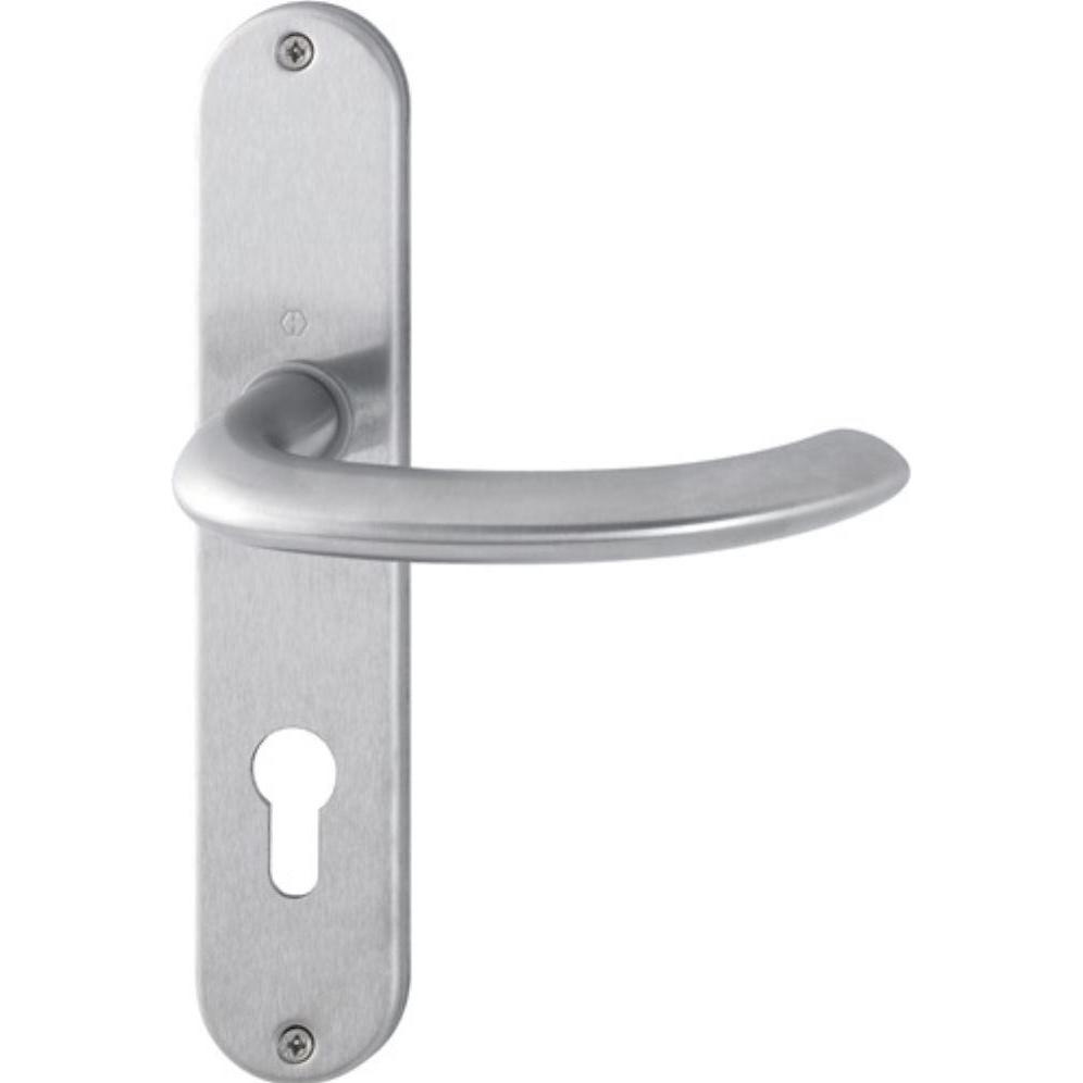 Hoppe, Türgriff + Fenstergriff, Langschildgarnitur Marseille E1138Z/302 Edelstahl F69 PZ 72 mm DIN links / rechts (Türga...