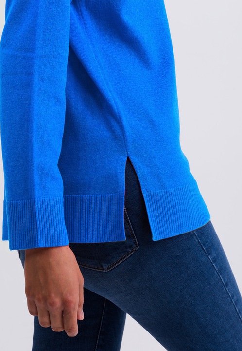 Actual product image Cash-Mere Kaschmir V-Ausschnitt Pullover mit Seitenschlitzen (XS)