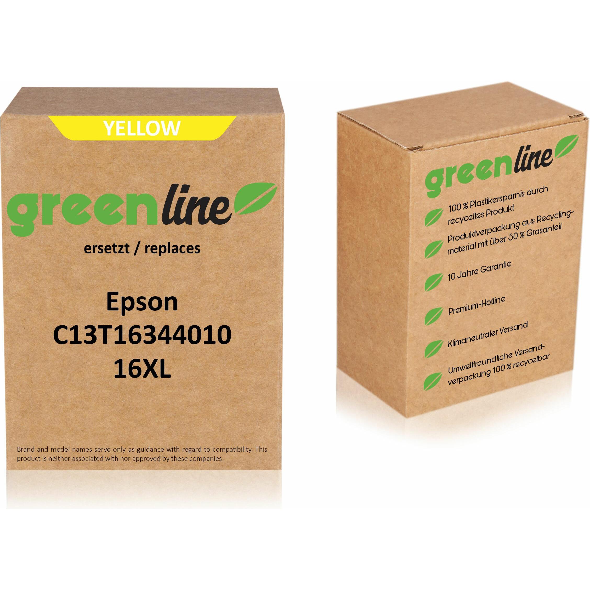 Inkadoo, Druckerpatrone, Druckerpatronen greenline ersetzt Epson C 13 T 16344010 / 16XL Tintenpatrone