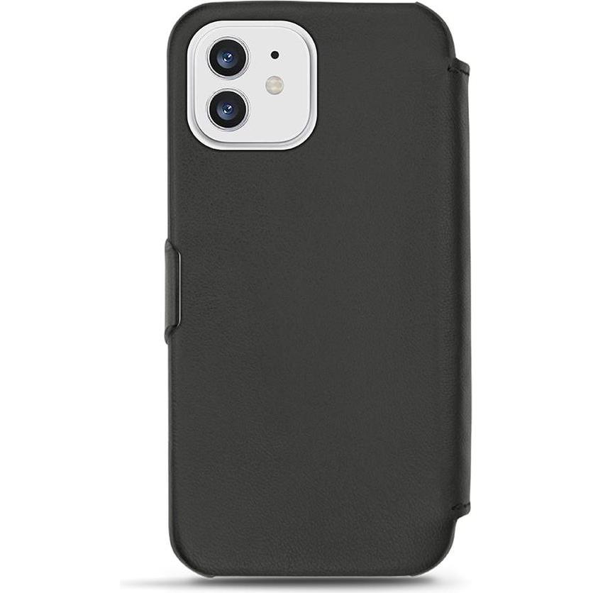 Thumbnail - Noreve Lederschutzhülle horizontal (Apple iPhone 12), Smartphone Hülle, Schwarz