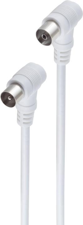 Actual product image Shiverpeaks ®-BASIC-S- antenna cable, 100% shielded, coaxial plug angle to coaxial coupling angle, BK-suitable (Antenna cable)