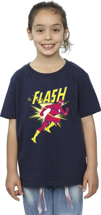 Actual product image Girls The Flash Running Cotton T-Shirt (152, 158)