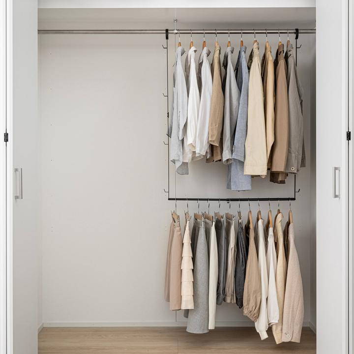 Actual product image Yamazaki 2-stöckige ausziehbare Kleiderstange SMART
