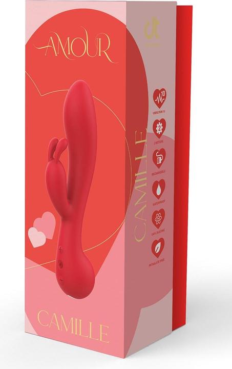 Produktbild Dream Toys Amour Vibe Camille Bunny Vibrator With 2 Motors Red