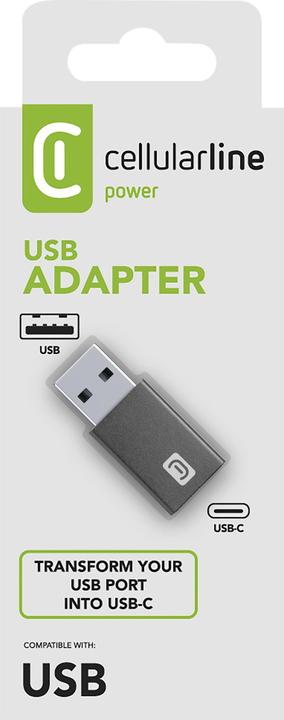 Produktbild Cellularline Adapter USB-C auf USB-A (USB Typ-C, USB-A, 3.50 cm)