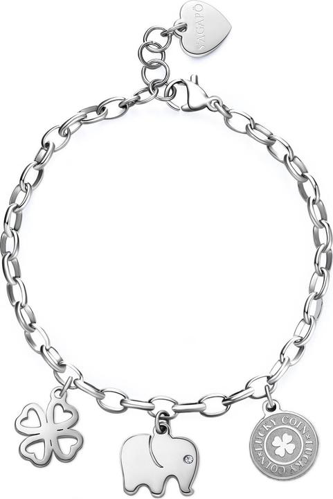 Produktbild Sagapo S'AgapÃµ - Playful steel bracelet for luck Happy SHAR12 (Stahl)