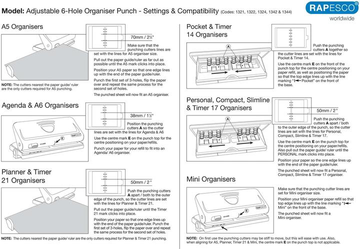 Image du produit Rapesco Perforateur multiple pour agenda, noir