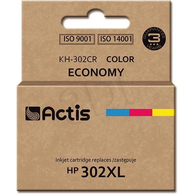 Factis, Druckerpatrone, KH-302CR color ink cartridge for HP printer 302XL F6U67AE - Kompatibel - Tintenp (M, C, Y)