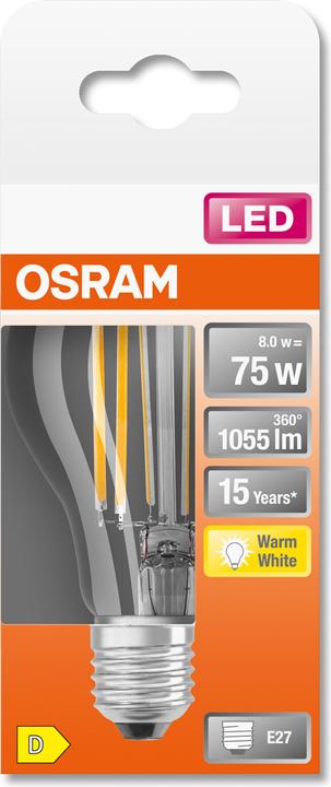 Immagine prodotto Osram Retrofit classico (E27, 7.50 W, 1055 lm, 1 x, D)