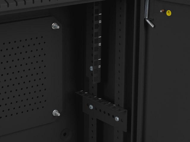 Actual product image Lanberg Nástěnná jednodílná skříň 19", 4U+3U/540x200, (dodávané složené), nízkoprofilová, plné dveřé (4 RU, 19 inch rack)