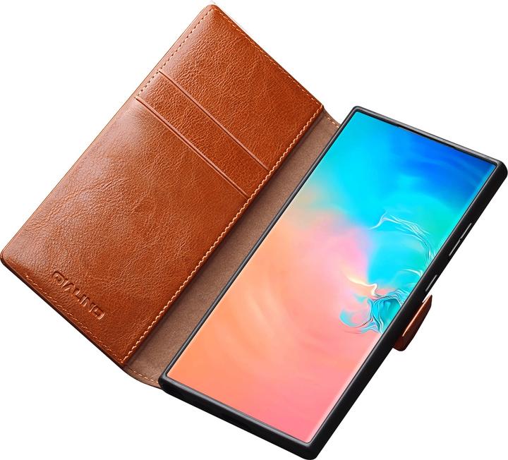 Immagine prodotto QiAlino Hülle Flip mit magnetischem Verschluss Hellbraun (Samsung Galaxy S25 Ultra)