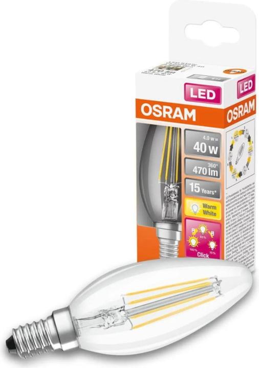 Produktbild Osram Led Three Step Dim Classic B (E14, 40 W, 470 lm, 1 x, E)