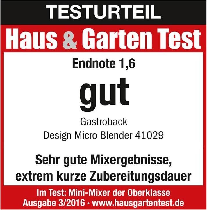 Produktbild Gastroback Design Micro Blender (1000 W)