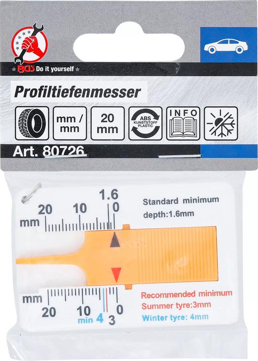 Immagine prodotto BGS Misuratore di profondità del battistrada