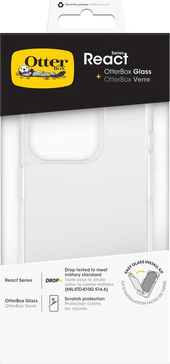 Produktbild OtterBox React + Glass Bundle - Kit (Apple iPhone 15 Pro)