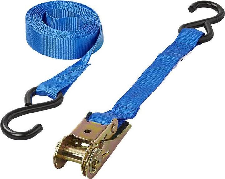 Produktbild ProPlus Spanngurt blau mit Ratsche 5 Meter